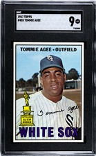 1967 Topps Tommie Agee 455 SGC 9 MINT Chicago White Sox All Star Rookie Card RC
