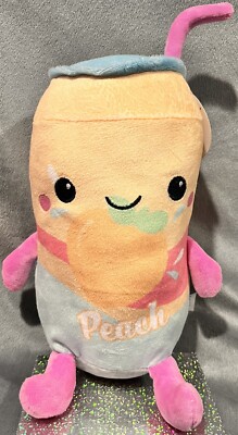 Cute & Cuddly Yummy Peach Smoothie Soda Can Dessert Plush Kawaii Food Plushie