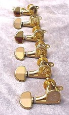 GOLD DIECAST MACHINEHEADS FOR GUITAR 6 in a line - TUNERS