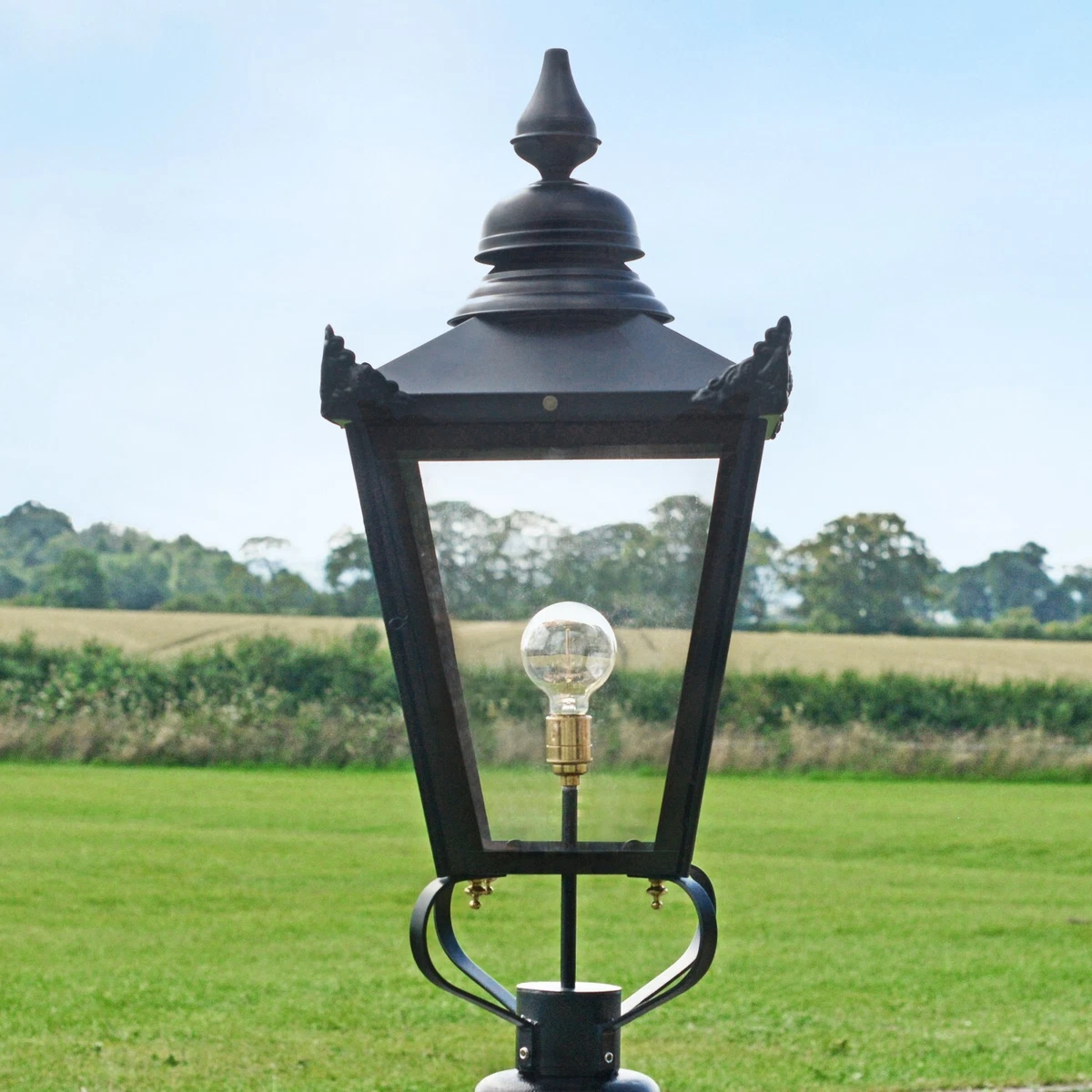 Outdoor lamp post replacement tops deals