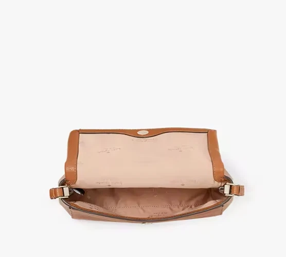 Nuovo sacchetto per polvere caldo pan di zenzero Kate Spade Leila mini cerniera in pelle ciottoli