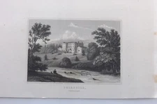 19TH CENTURY B/W ENGRAVING PRINT SKIRSGILL CUMBERLAND 20CMS X 13CM P1143