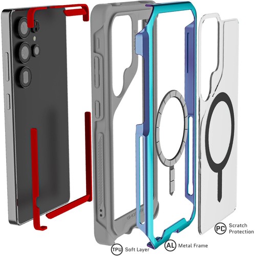 Funda magnética de metal para teléfono Samsung Galaxy S25 Ultra MagSafe Ghostek ATOMIC - Imagen 14 de 39
