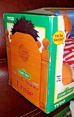 SESAME STREET Sing & Snore ERNIE by Tyco 1996 - New in original