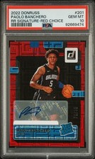 2022 Donruss Red Choice Paolo Banchero RC  Rated Rookie Auto 75/99 PSA 10 Magic