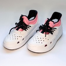Heelys Wowza White/Pink Synthetic Slip On Skate Shoes Size Womens 6