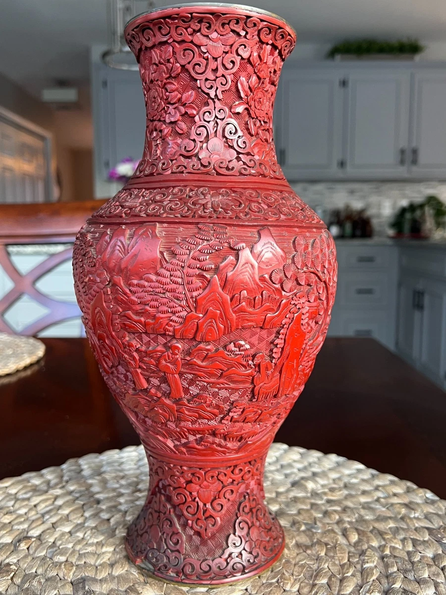 中国雕漆花瓶| eBay