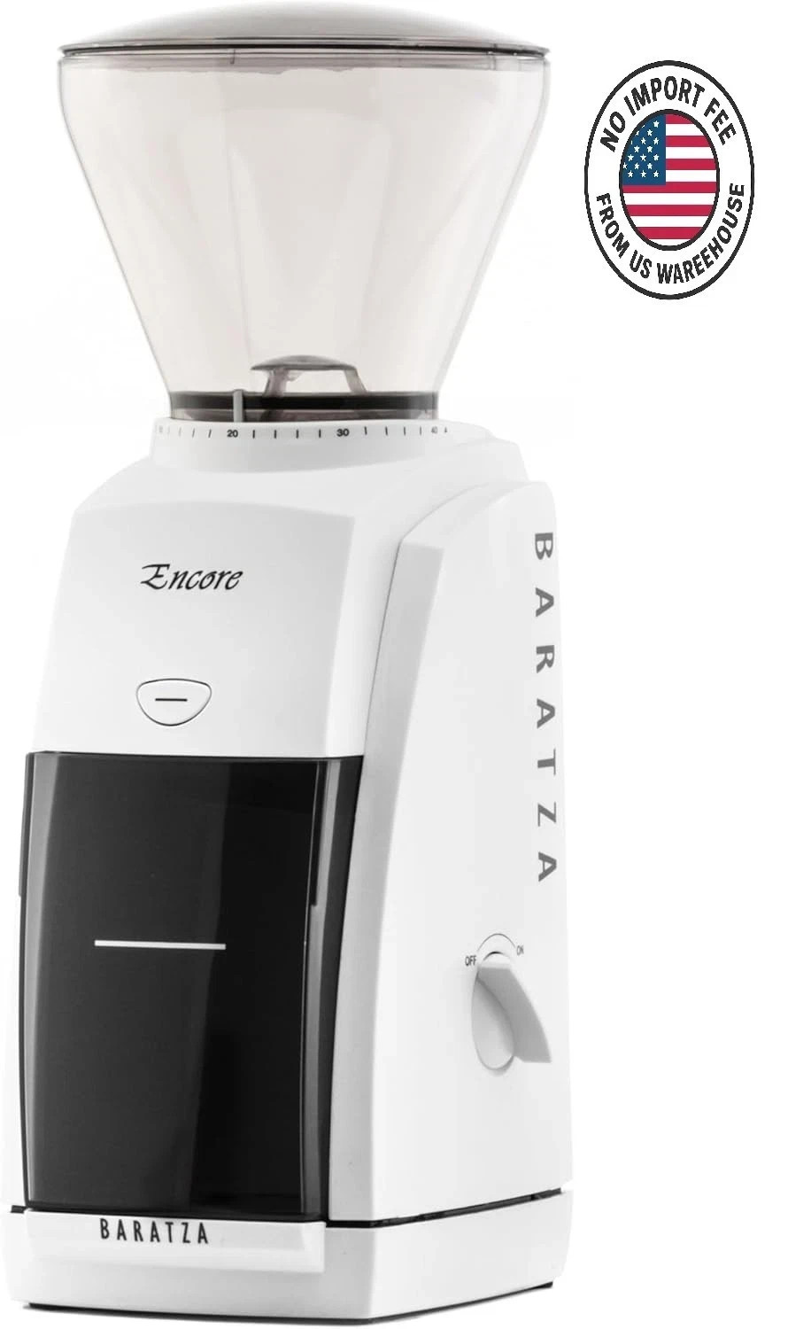 B&alpha;ratza Encore Conical Burr Coffee Grinder White Electric M