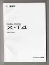 Fuji Fujifilm Genuine X-T4 Camera Instruction Manual / User Guide In English