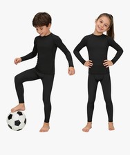 Unisex Kids Compression Base Layer Set Athletic Tights Top Sports Leggings