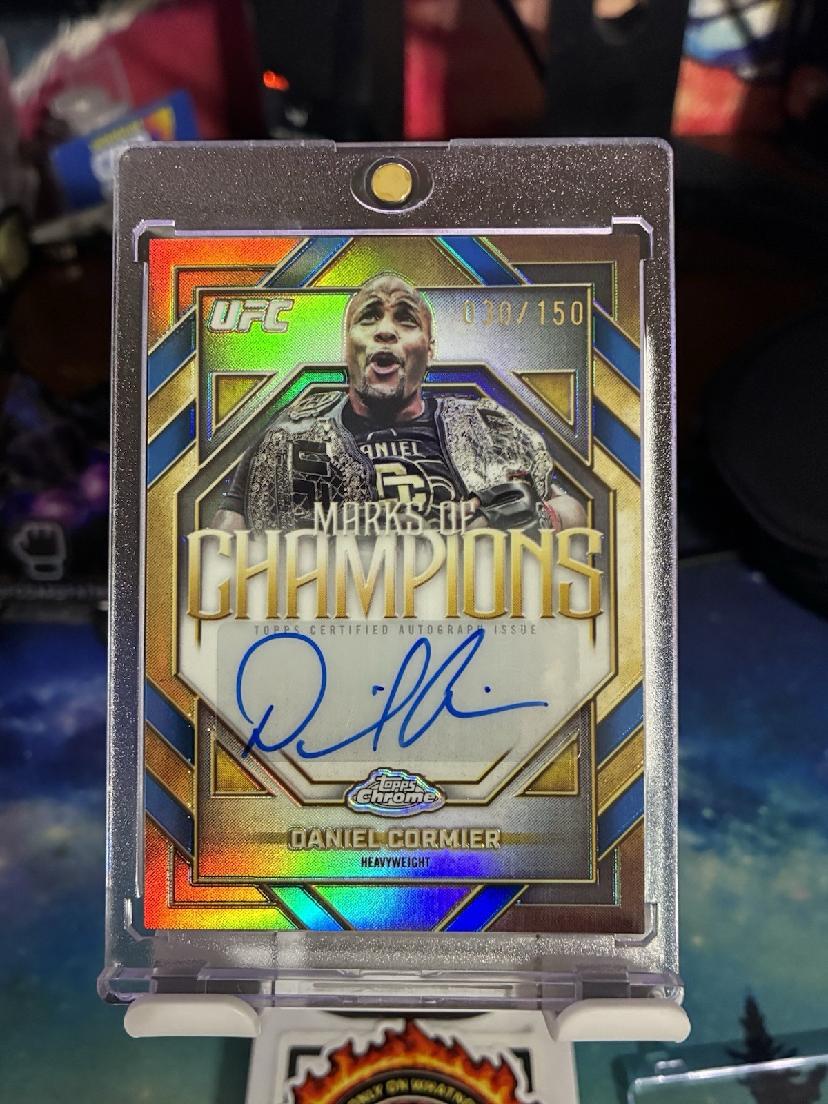 Daniel Cormier /150 AUTO BLUE 2026 Topps Chrome UFC - Marks of Champions