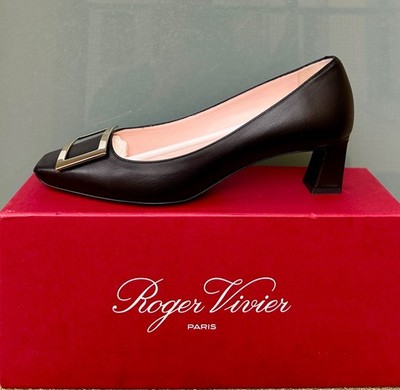 ROGER VIVIER BELLE VIVIER - PUMPS 41 PELLE NERO BLACK SCHWARZ