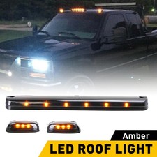 3x Amber Led Cab Roof Marker Lights For 07-21 Chevrolet Silverado 1500 2500 3500