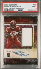 2022 Brian Robinson Jr. Illusions Red Patch Auto No. 121  28/99  PSA 9