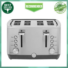 GE - 4-Slice Toaster - Stainless Steel