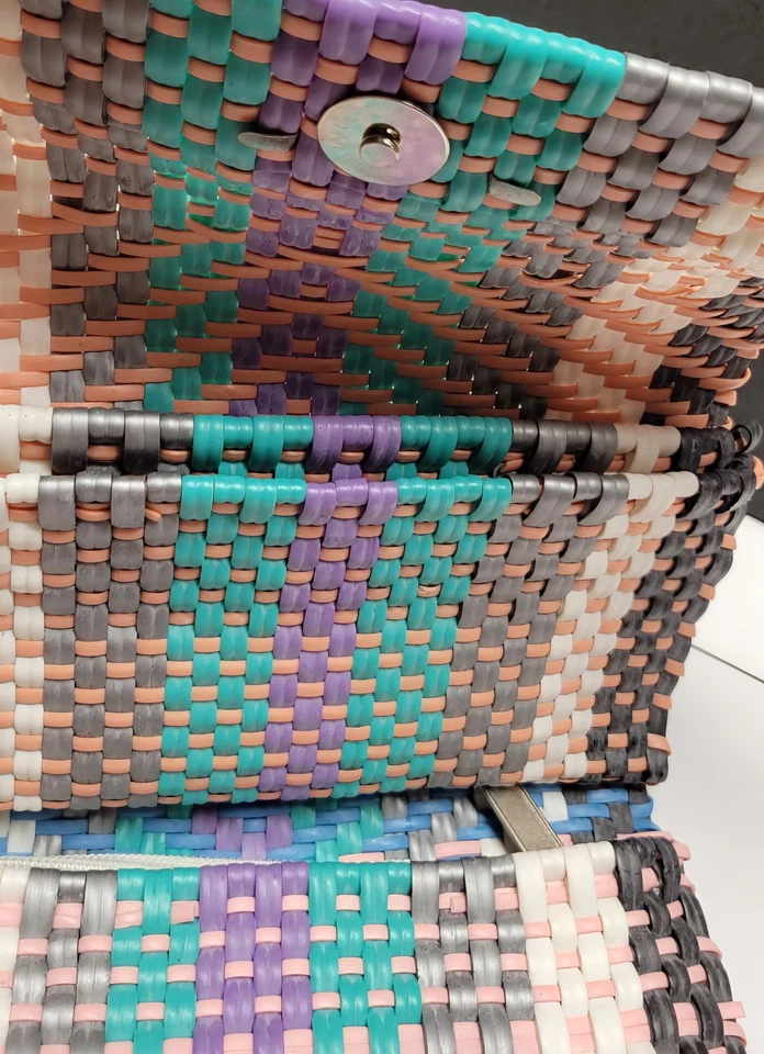 Cartera/cartera de mano Maria Victoria multicolor tejida a mano - totalmente nueva Foto 2 de 4