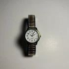 Vintage Timex Indiglo WR 30M Two Tone Quartz Analog Women's Watch Sz. 6"
