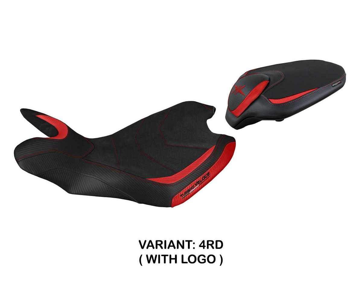Seat cover Sahara ultragrip Red RD + logo TPZ MV Agusta Turismo Veloce 2014 2020