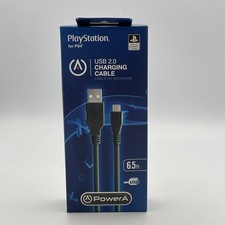 PowerA - USB Charge Cable for PlayStation 4 - Black 6.5ft Cable