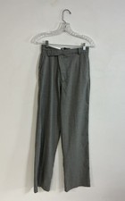 Zara Gray High Rise Wide Leg Tailored Trousers Pants Womens 2 New