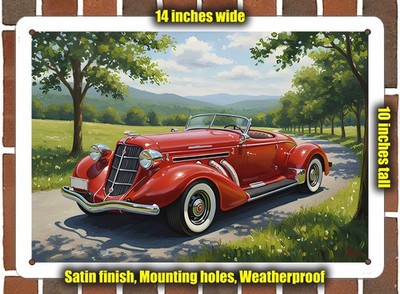 Metal Sign - 1936 Auburn 1 Oil Painting - 14x10