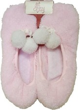 Get Cozy Women's Slipper with Faux Fur Pom -Poms Fresh Pink