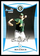 Ben Jukich 2008 Bowman #BP29 Athletics MLB READ FREE SHIPPING AutographDen