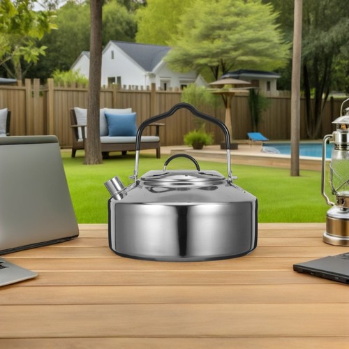 Outdoor Stainless Steel Kettle Camping Coffee Pot Boiling Water Kettles - Picture 9 of 12