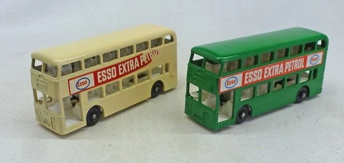 Lesney Matchbox Toys MB74b Daimler Buses x2 Green & Cream Versions