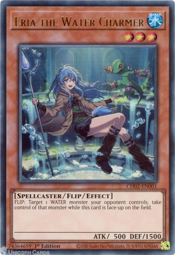 CH02-EN001 Eria the Water Charmer : Ultra Rare 1st Edition Mint YuGiOh Card