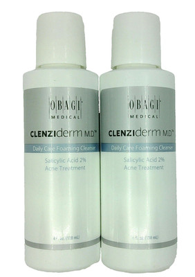 Obagi Clenziderm Daily Care Foaming Cleanser Acne Treatment 4 oz [2 Pack] *AUTH