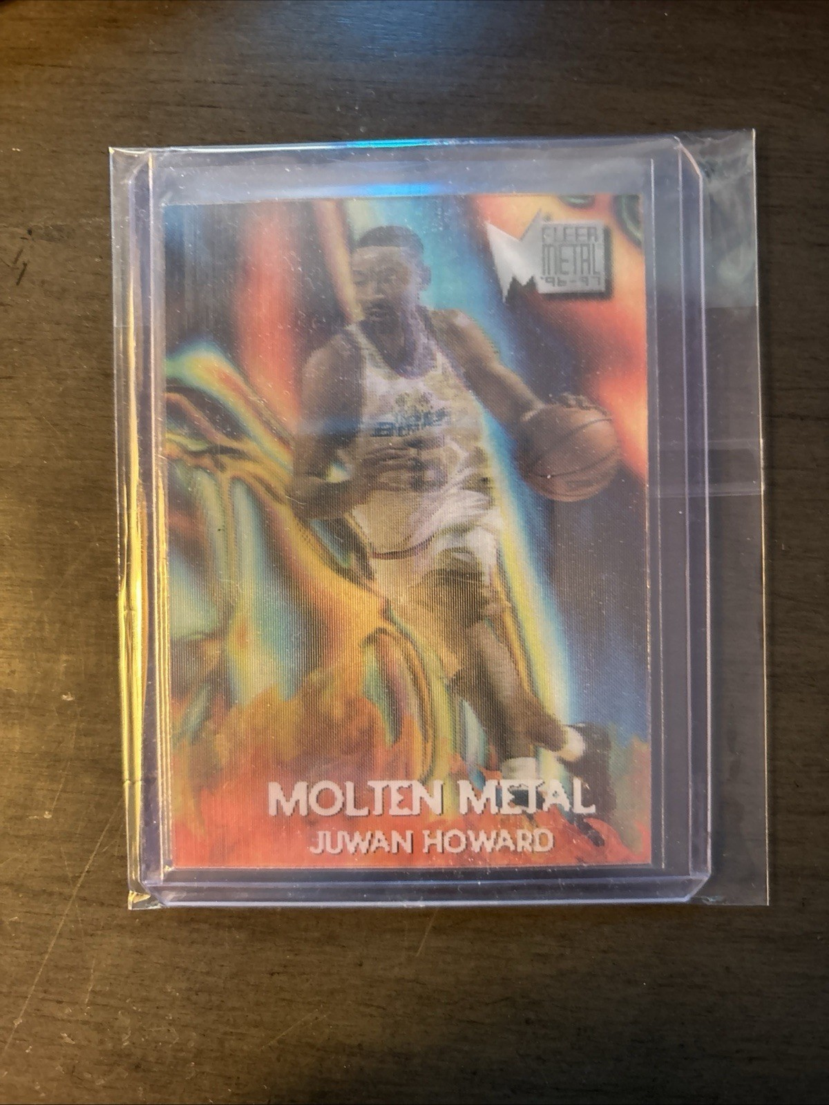1996-97 Fleer Metal Molten Metal Juwan Howard #5 3D Lenticular Card CLEAN