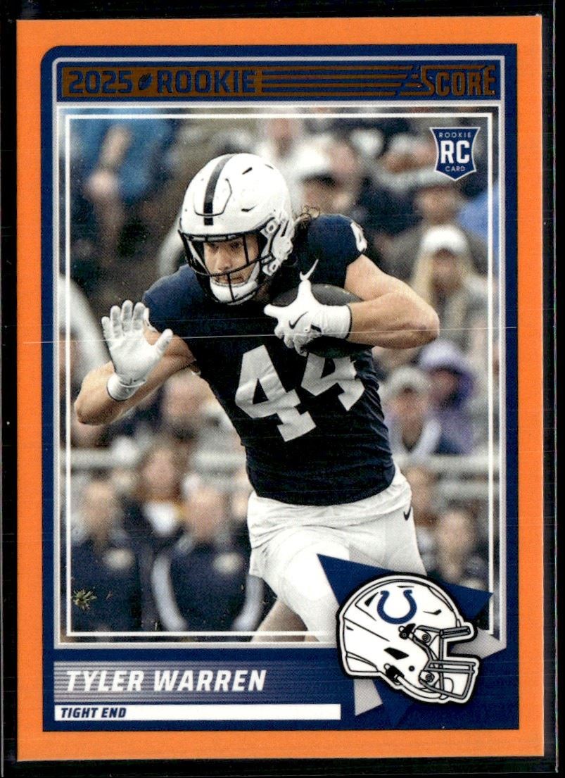 2025 Score Orange Tyler Warren RC Indianapolis Colts #21