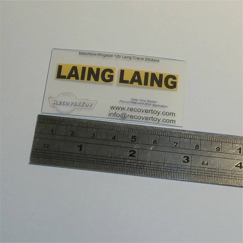 Matchbox Lesney King Size K 12b Scammell Laing Crane Truck Stickers - Image 2 of 3