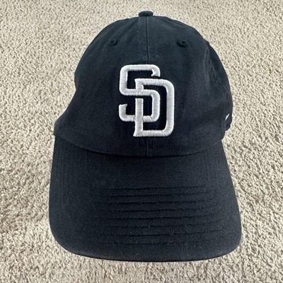 San Diego Padres Hat Cap Strap Back Mens One Size Black Floral MLB Baseball '47