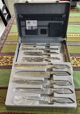 Messerkoffer 8 Messer, 1 Tranchiergabel, 1 Schleifstab NEU OVP