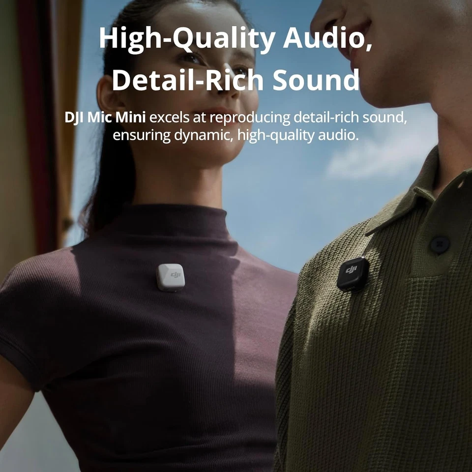 DJI Mic Mini Wireless Microphone 2 TX + 1 RX Wireless Receiver for Mobile Phones - Image 3 of 4