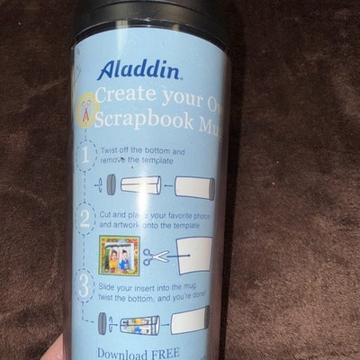 Aladdin Coffee Mug 16 OzDouble Wall Insulated Travel Create Your Own Tumbler  NEW | eBay