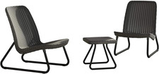 Keter Rio Patio Set - Modernes Lounge Gartenmöbel Set Für Balkon Und Garten in G