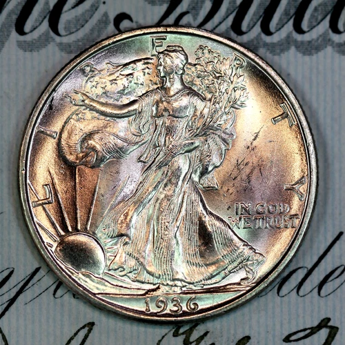 * 1936-D * SUPERB+ GEM BU MS WALKING LIBERTY HALF-DOLLAR * FROM COLLECTION