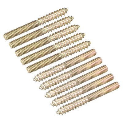 20pcs M4x40mm Hanger Bolts Double Ended Thread Dowel Screws for Wood Furniture