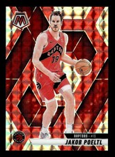 2024-25 Panini Mosaic Jakob Poeltl /75 Choice Fusion Red & Yellow #162 Raptors