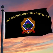 3rd Assault Amphibian Battalion Flag 3x5Feet with Brass Grommets Man Cave Decor