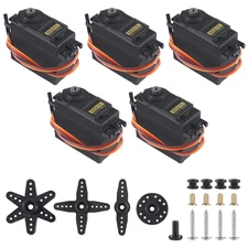 Servo Motor MG995 Control Angle180 Metal Gear Servo 20KG Digital, Pack of 5