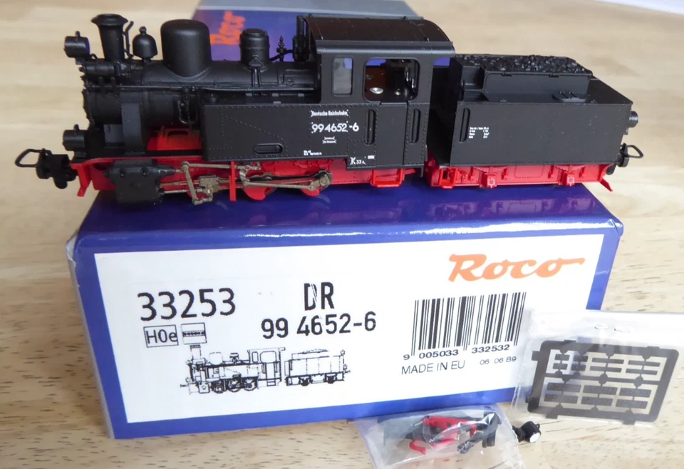 Roco 33253 H0e Schmalspur-Dampflok BR 99 4652-6 der DR Epoche 4, Lok HF 110C