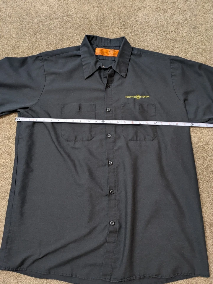 Camisa Uniforme Deschutes Brewery Red Kap Para Hombres XL Verde Lagos Estampado Bordado Foto 4 de 4