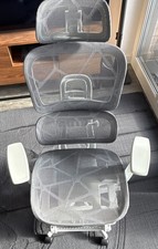 Grey Mesh Ergonomic High Back Office Task Chair w/ Headrest & Adjustable Arms
