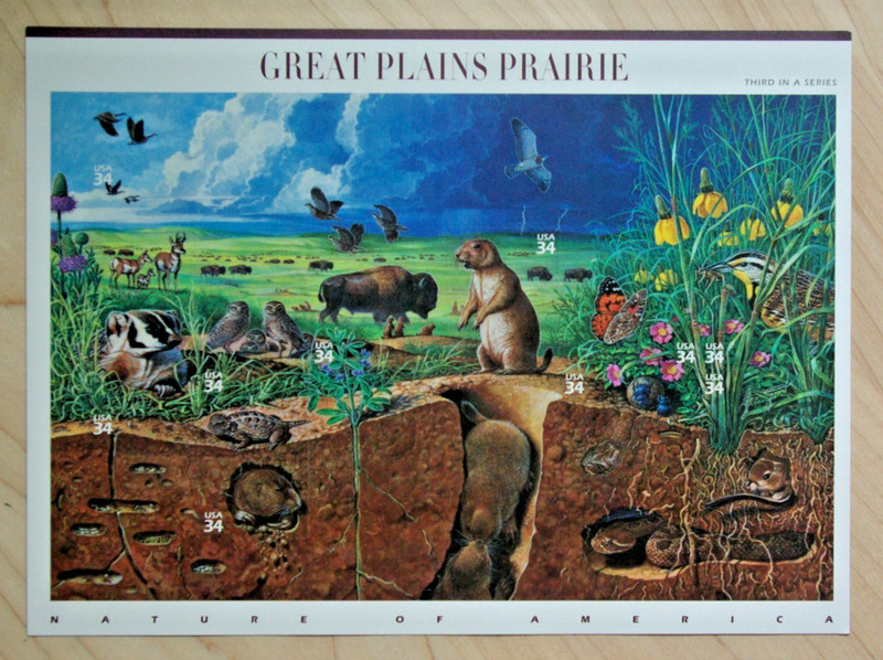 USPS Stamps .. (10) 34c Nature of America .. Great Plains Prairie .. MNH .. 2000