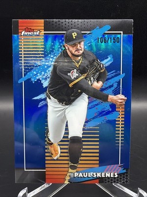 2026 Topps Finest Paul Skenes Uncommon Blue Refractor /150 Pirates #110