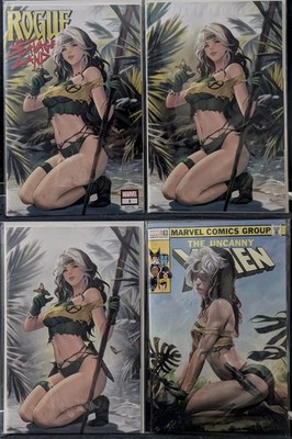 ROGUE SAVAGE LAND #1 LEIRIX LI MEGACON ABC SET + UNCANNY X-MEN 3 NYCC ADI GRANOV